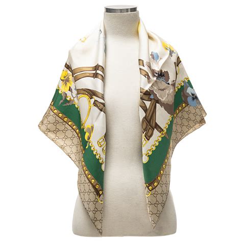 foulard in seta classico gucci|Foulard in seta floreale GUCCI da donna .